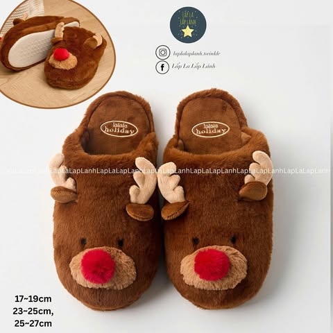 ModernHouse Dép lông Tuần lộc