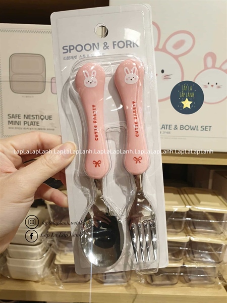 Modernhouse Set muỗng nĩa Thỏ nơ đỏ