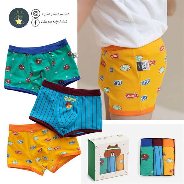 Dailylike Set quần chip boy 4 size 75 8-9y