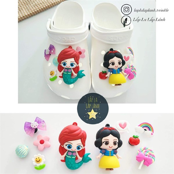 Crocs Jibbitz Mermaid SnowWhite 10 charms