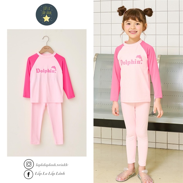 Bebezoo Đồ bơi dolphin hồng size 140