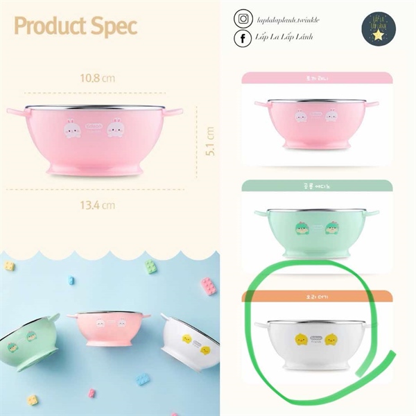 Edison Chén inox size nhỏ Vịt trắng