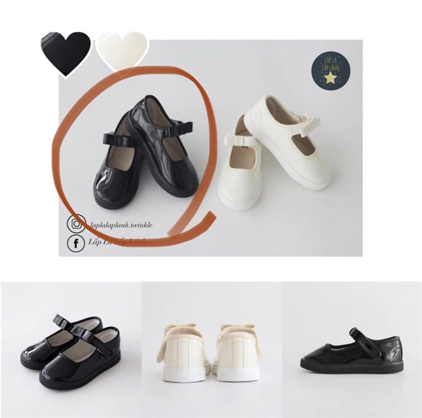 Petitshoes Giày búp bê da bóng size 190