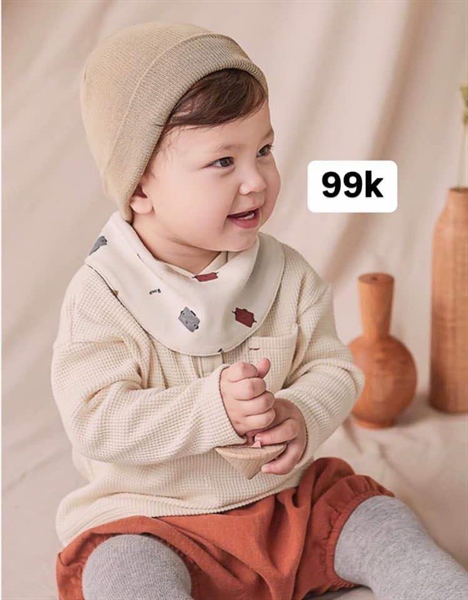 HappyPrince Nón len beige