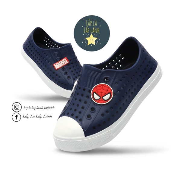 PANCOAT Giày nhựa Spiderman logo Marvel -Xanh size 150