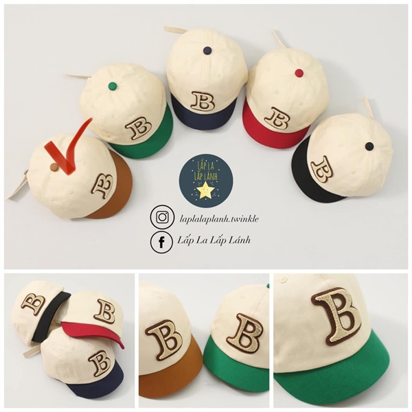 Rangubebe Nón lưỡi trai chữ B Nâu