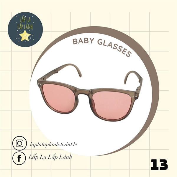 Rangubebe Kính mát vuông tròng Hồng