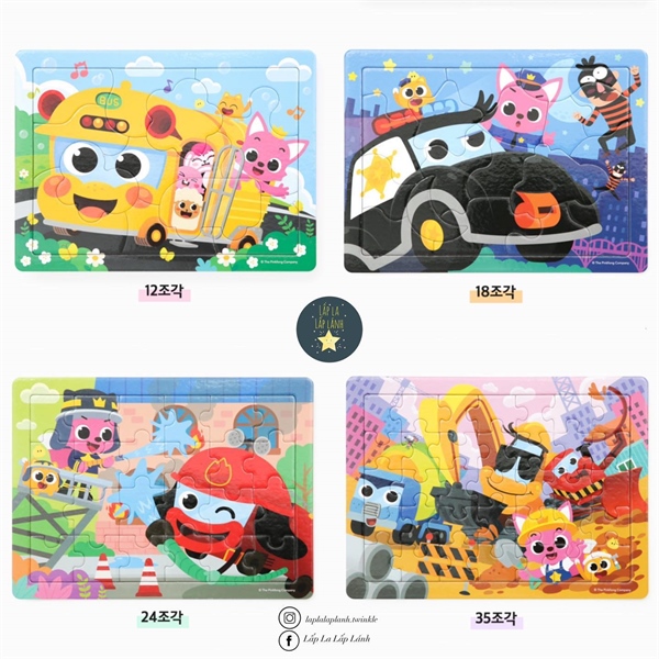 Pinkfong Bộ puzzle Phương tiện giao thông