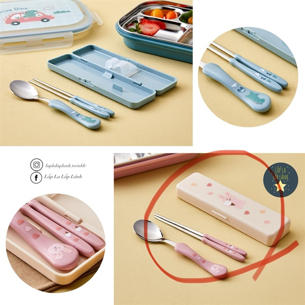 Modernhouse Set muỗng đũa kèm hộp Thỏ hồng