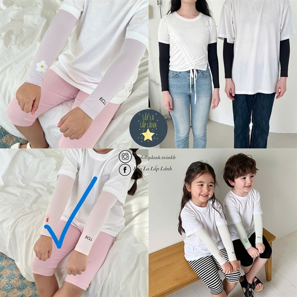 ECLL Găng chống nắng cho bé Thỏ hồng size S