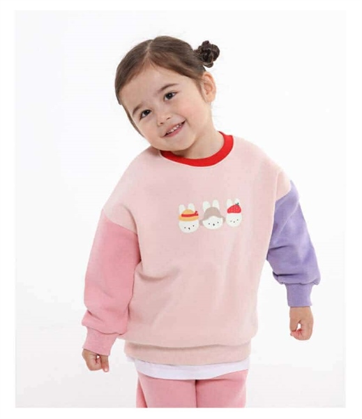 Kidscomo Đồ bộ 3 chú thỏ vải nỉ size 9 size 5-6 y