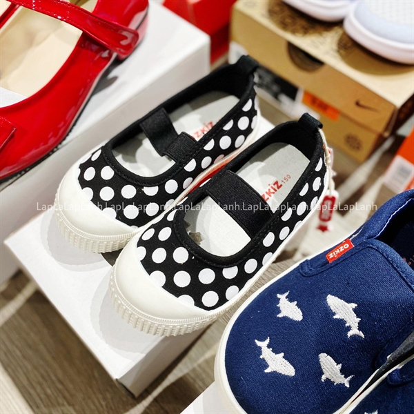 Ozkiz Slipon Đen chấm bi trắng size 160