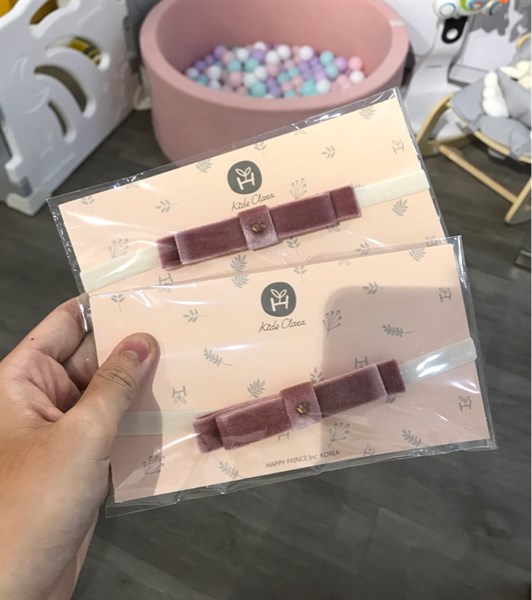 HappyPrince Hairband-Nơ Vương miện Hồng đậm