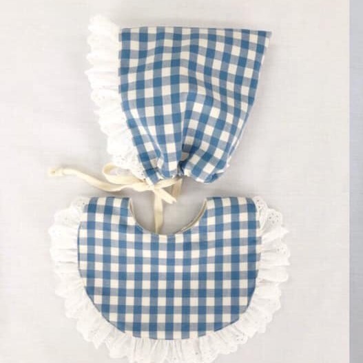 Yếm Vải Uidong Ren Caro Xanh Dương