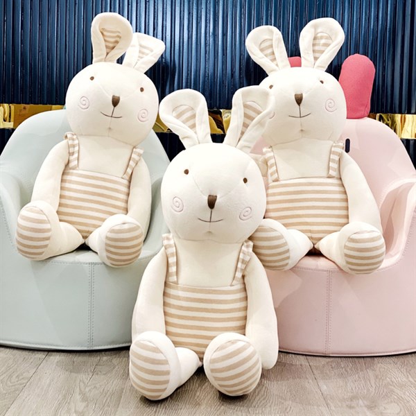 JnT thú bông organic Thỏ quần yếm 70cm
