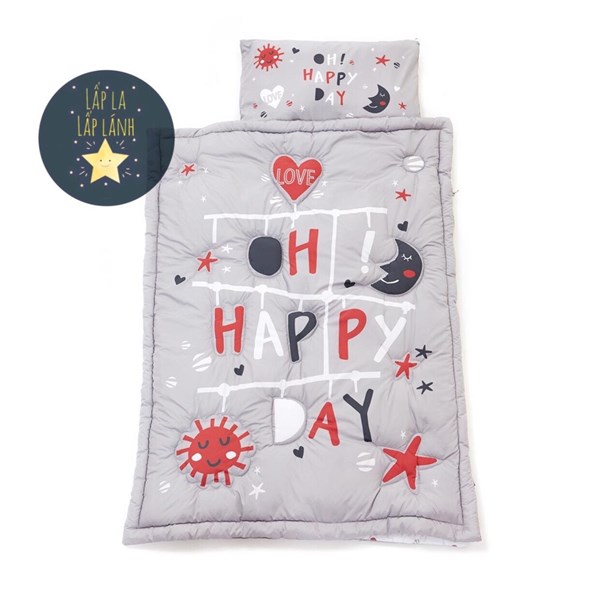 Hajour Set Ngủ Oh Happy Day Gray + Túi chống thấm