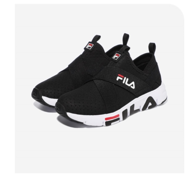 Fila Giày Dây Đan Chéo Đen Trơn