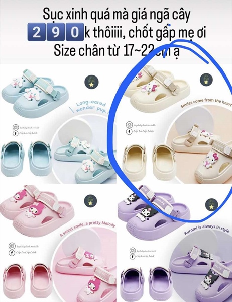 Shoelamode Sục hello kitty size 220