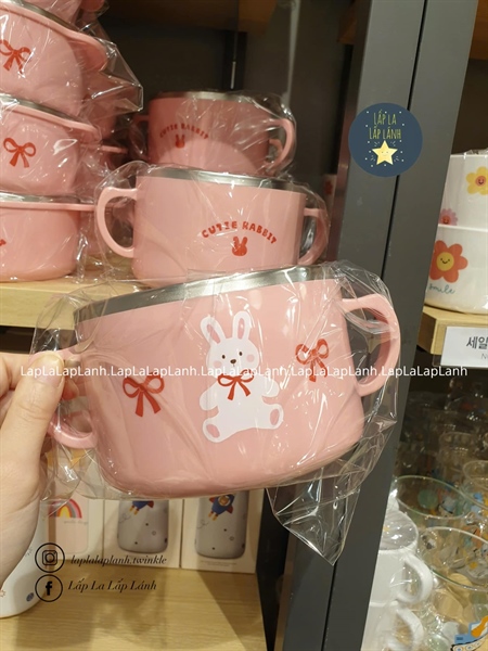 Modernhouse Tô inox 2 quai Thỏ nơ đỏ