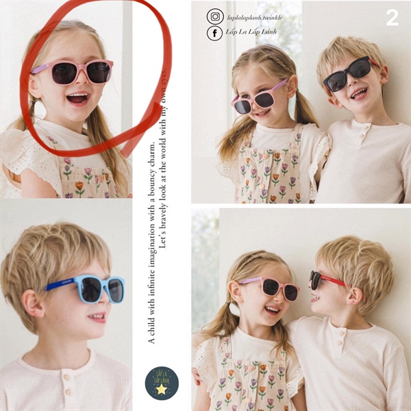 Spunkid Kính mát hồng tím