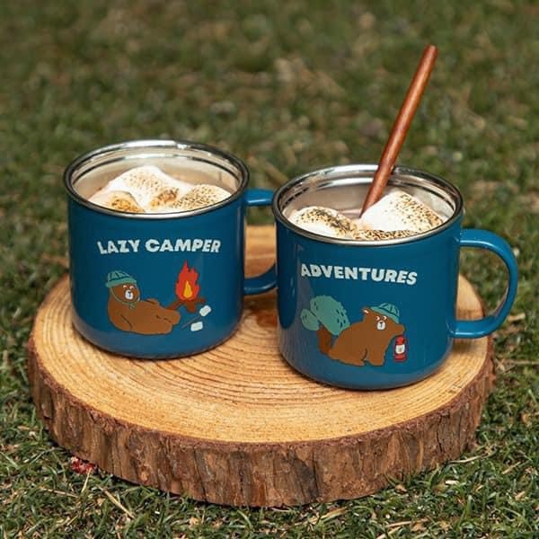 Dailylike Set 2 ly gấu lazy