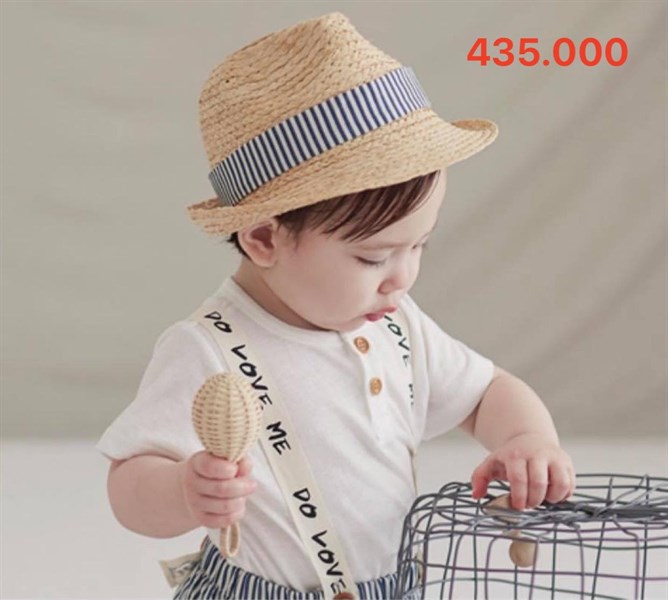 Happy Prince Nón lá Ruy Băng sọc Trắng Xanh