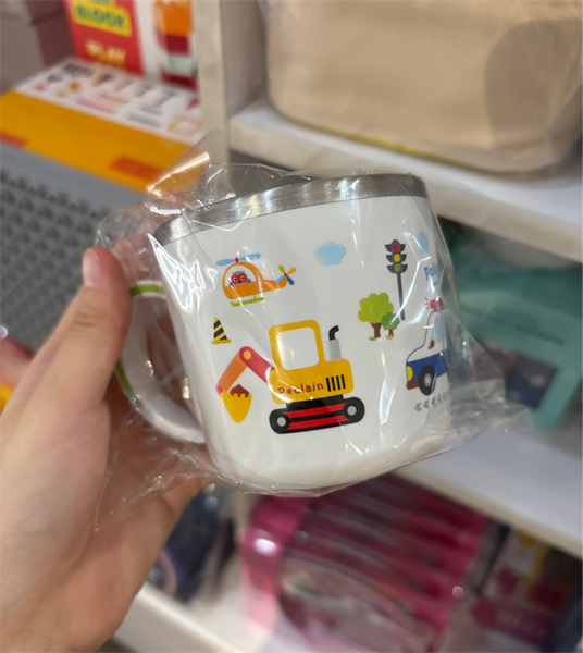 Dongyang Ly inox có quai ô tô đỏ