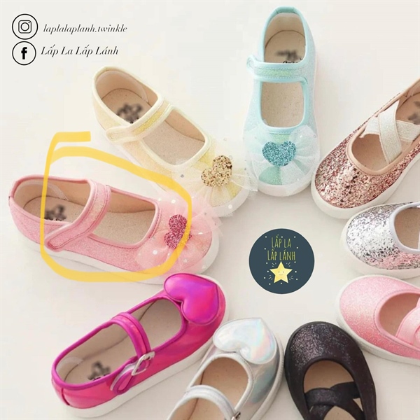 Petitshoes Giày nơ hồng size 180