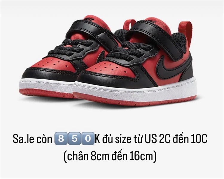 Nike Sneaker DV5458-600 đỏ đen size 160