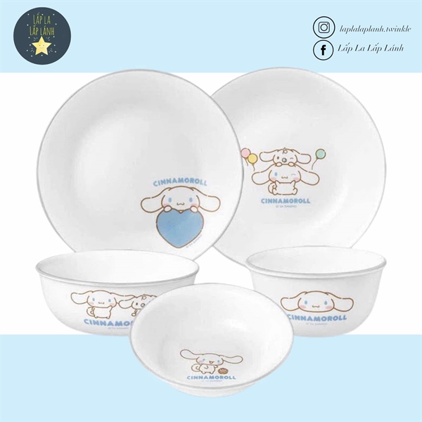 Corelle Set 5 món đồ sứ Cinnamoroll