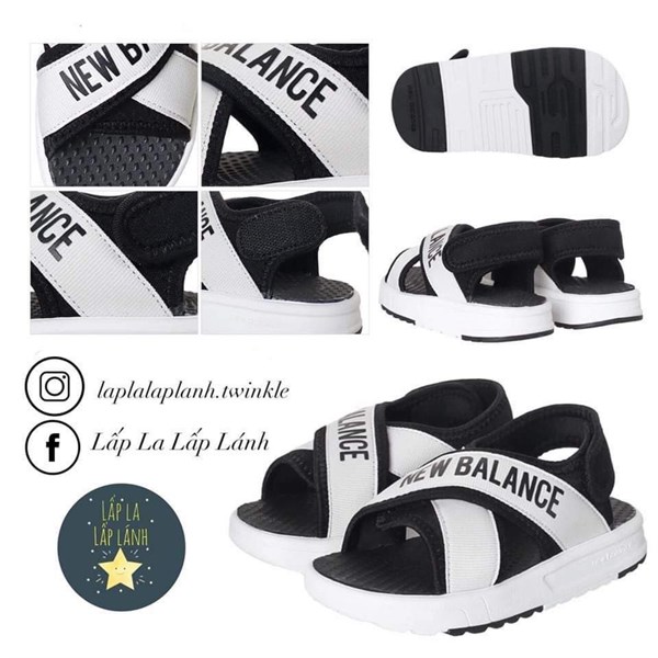 NewBalance Sandals Quai chéo Trắng, đế Đen size 170