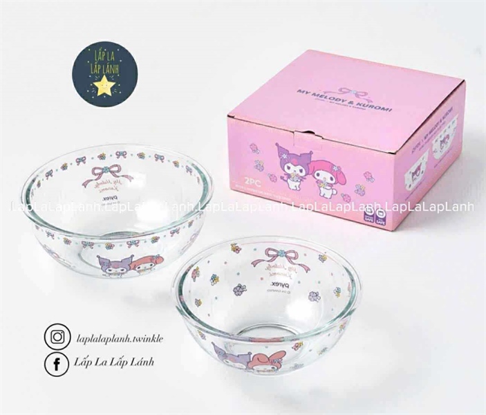 Corelle Set 2 chén Kuromi