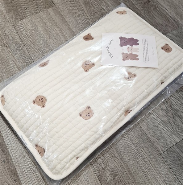 Dottodot Gối mỏng Air pillow Gấu viền trắng