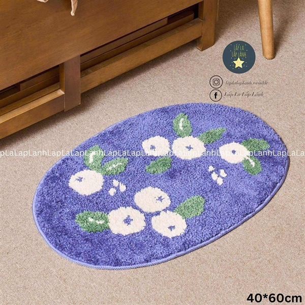 ModernHouse Thảm chân Blueberry nền xanh