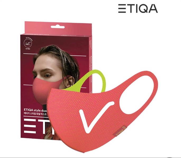 Etiqua Khẩu Trang size M Hồng