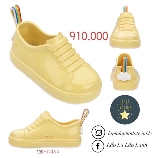 Minimelissa Giày gót cầu vồng Vàng Nhạt