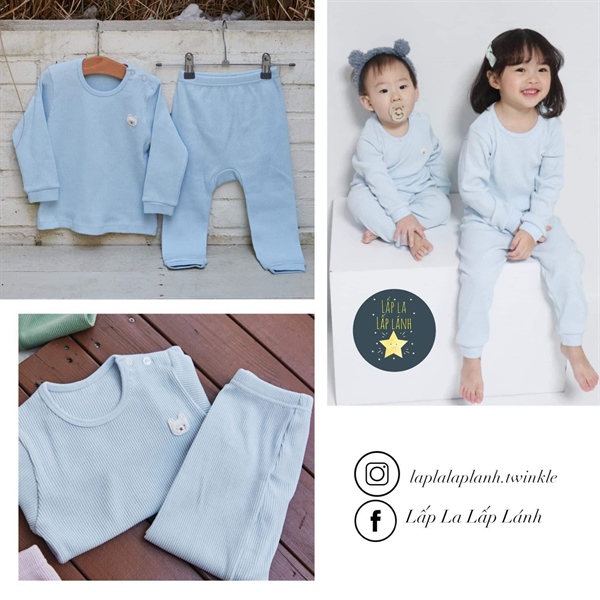 Cocohani Đồ bộ trơn Blue size 90