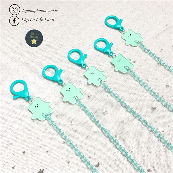 Lucyqueen Dây khẩu trang Gấu Xanh Lá