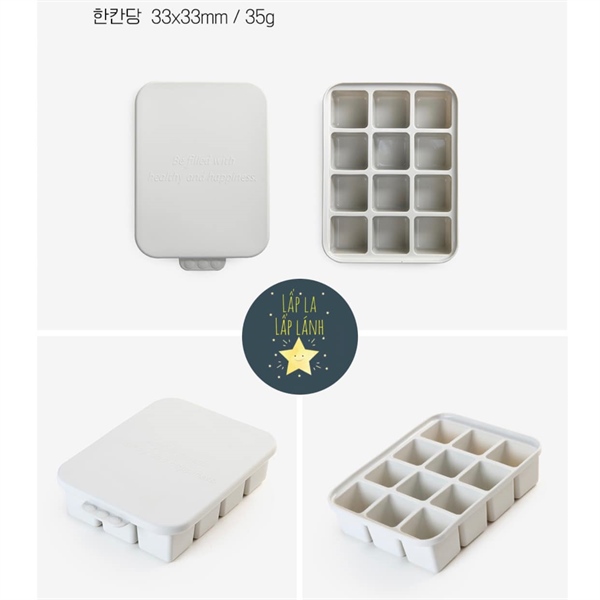 Dailylike Khay trữ 12 ô Xám