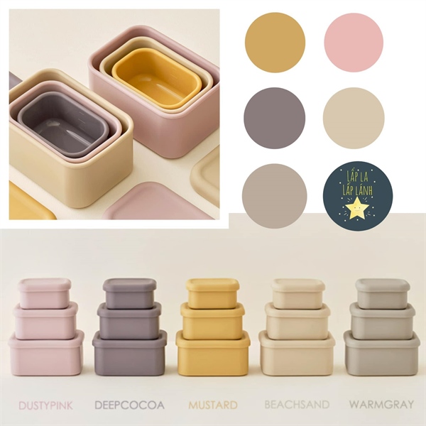 Coaacoaa Hộp trữ thức ăn Cocoa size M + L