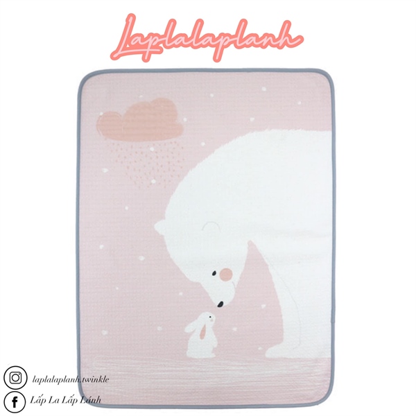 Lieto Thảm Chống Thấm Gấu Hồng size L