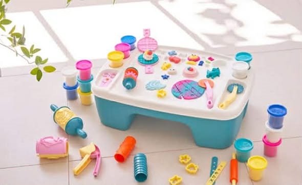 Mylittletiger Bộ bàn đất sét Trắng Xanh