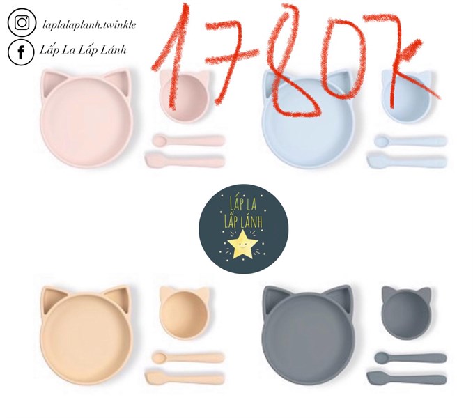 Babylien Set full Khay Mèo Pink