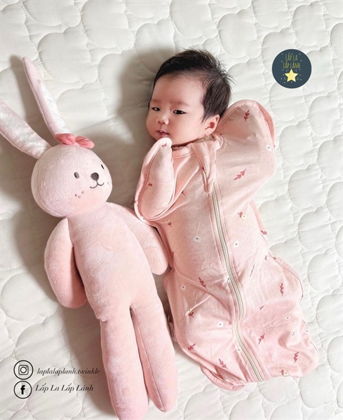 SundayHug Swaddle Kén ngủ size S (3-7kg) Flower Pink