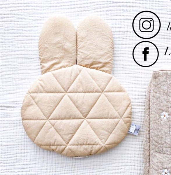 Pastelbubble Thin Pillow Thỏ tam giác Beige