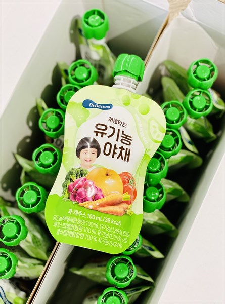 Bebecook Nước trái cây vị Rau Củ (thùng 20 gói)