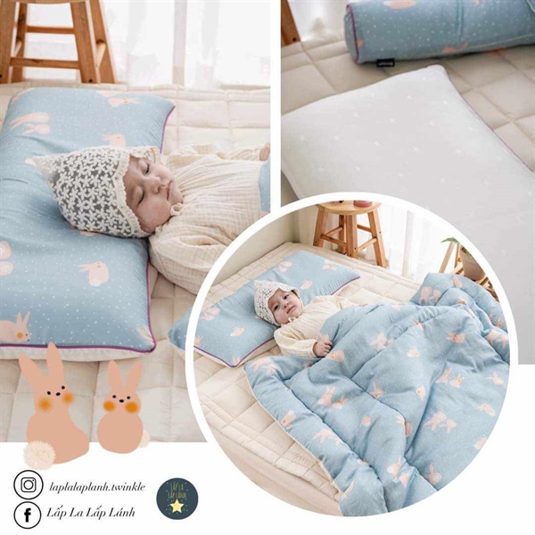 Formongde Vỏ gối Blue rabbit 30x70cm