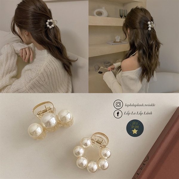 Byladies Set 2 kẹp ngọc trai