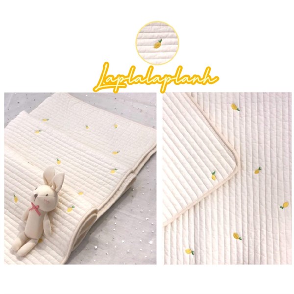 Adorn at home Tấm lót họa tiết Chanh vàng 90x130cm