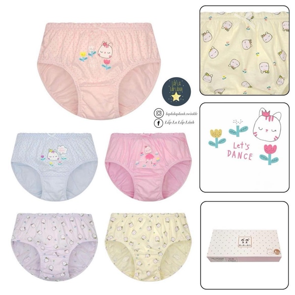 Dingdongdang Set quần chip 5p Mèo cam size 65